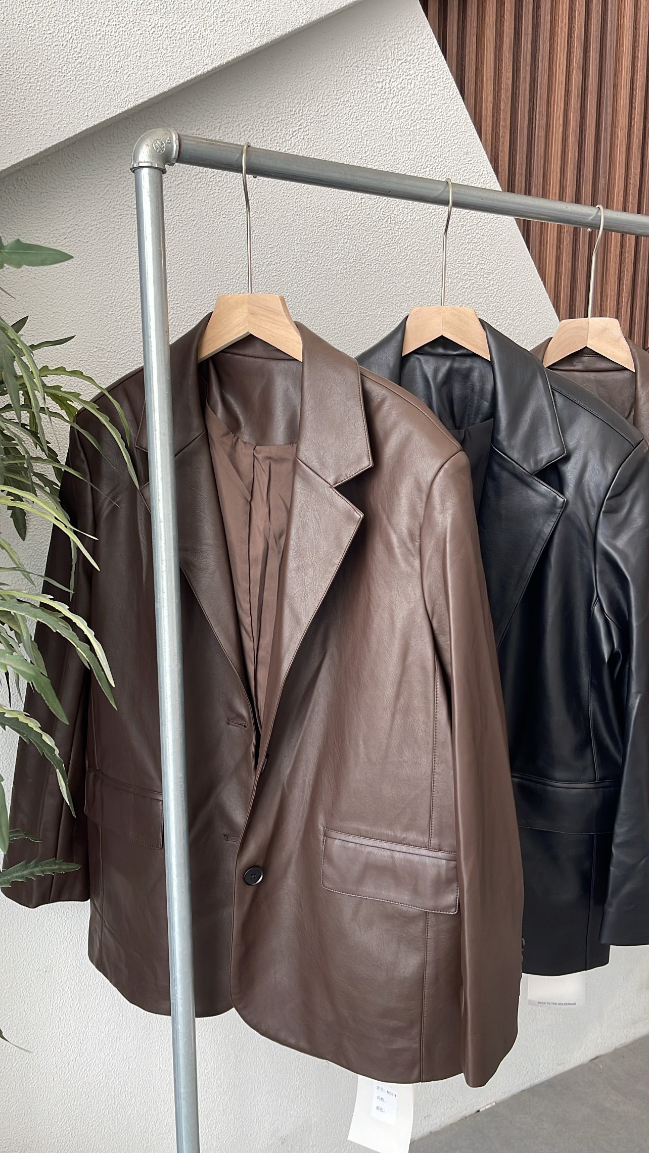 【大折扣】韩系长款皮衣 #9006