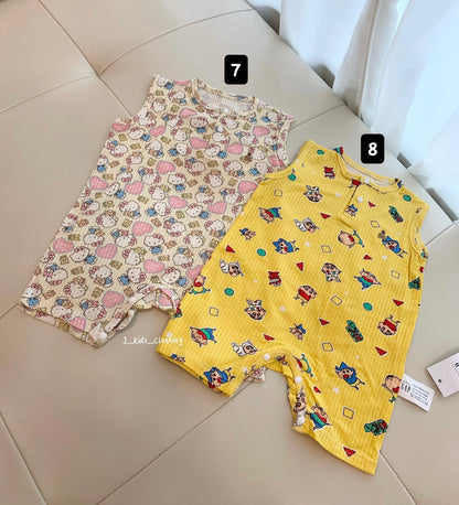 J350 满印卡通背心短爬