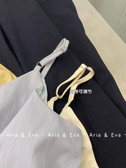【新品】AE250675 法式高品质两件套“蕾丝吊带+阔腿长裤”