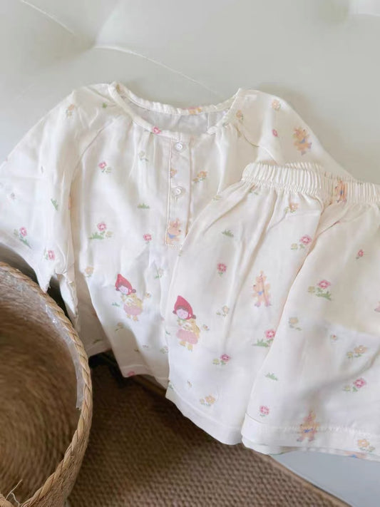 J429 竹纤维短袖短裤家居服