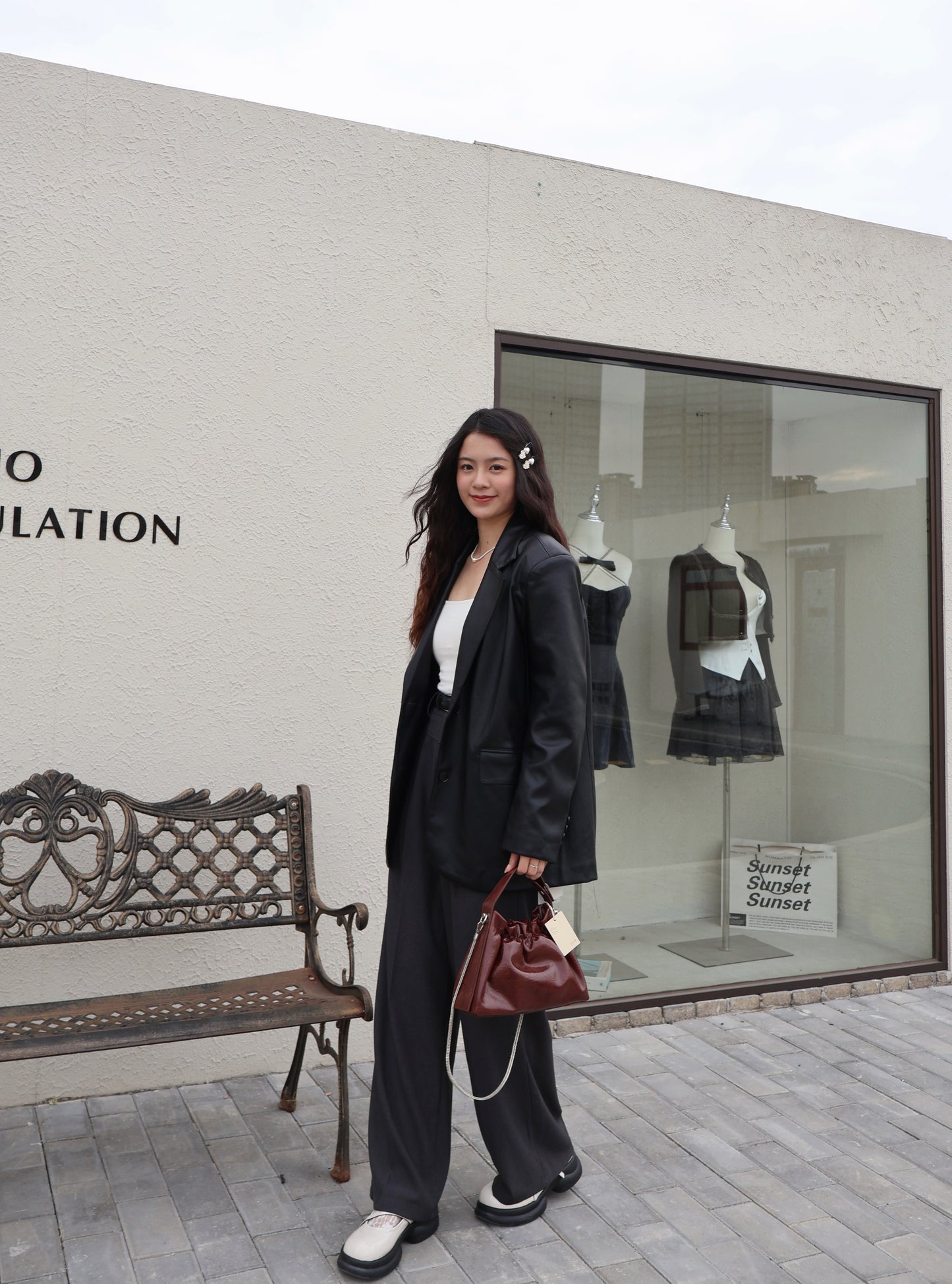 【大折扣】韩系长款皮衣 #9006