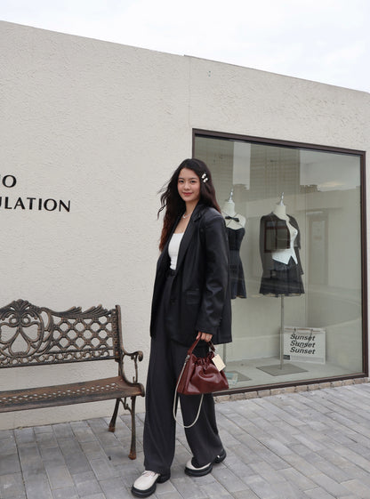 【大折扣】韩系长款皮衣 #9006