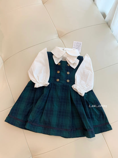 J380 小木马格子学院风兄妹装