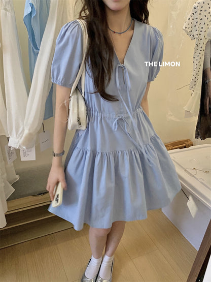 【新品】8362 甜美宽松短袖连衣裙
