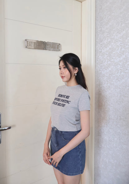 【特价】3915 牛仔高腰半身裙
