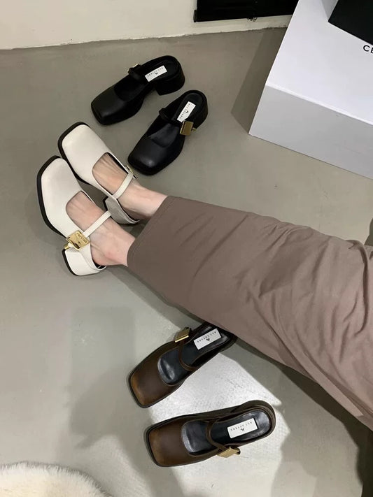 【清货】高跟半拖玛丽珍鞋