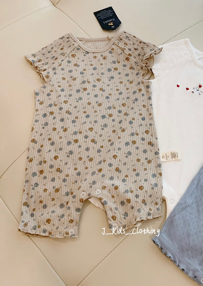 J355 打揽刺绣短袖连体爬服