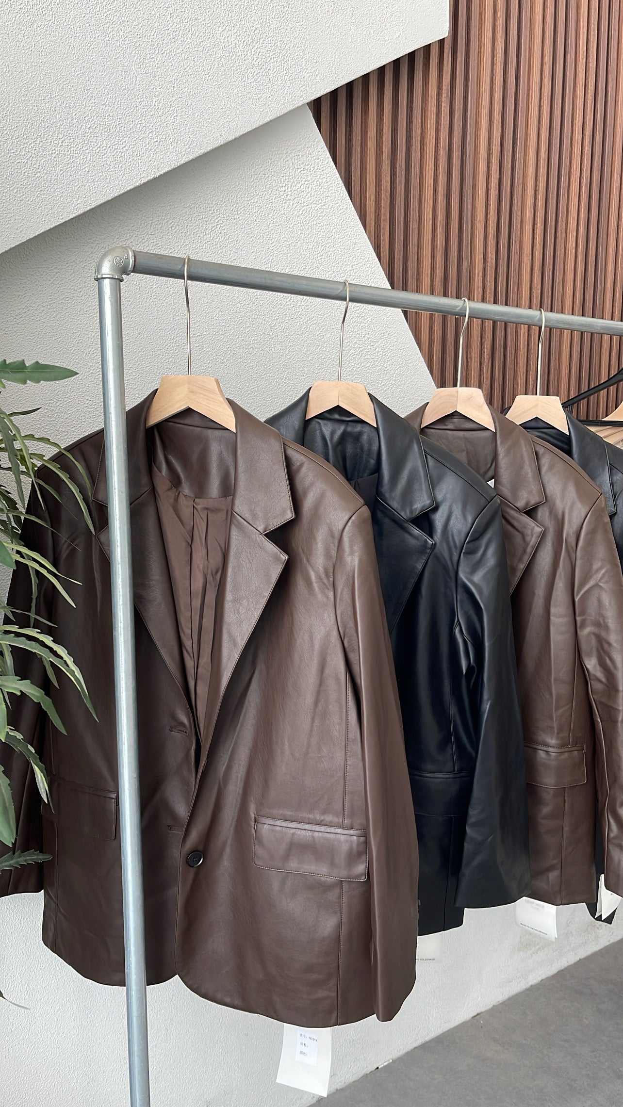 【大折扣】韩系长款皮衣 #9006