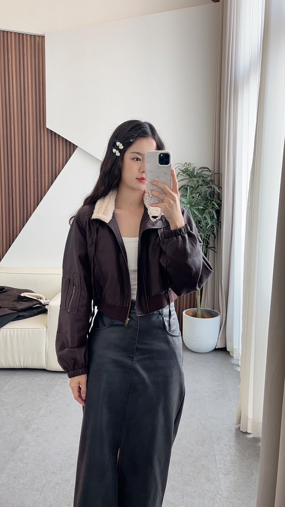 【大折扣】韩系秋冬短款皮衣外套 #082