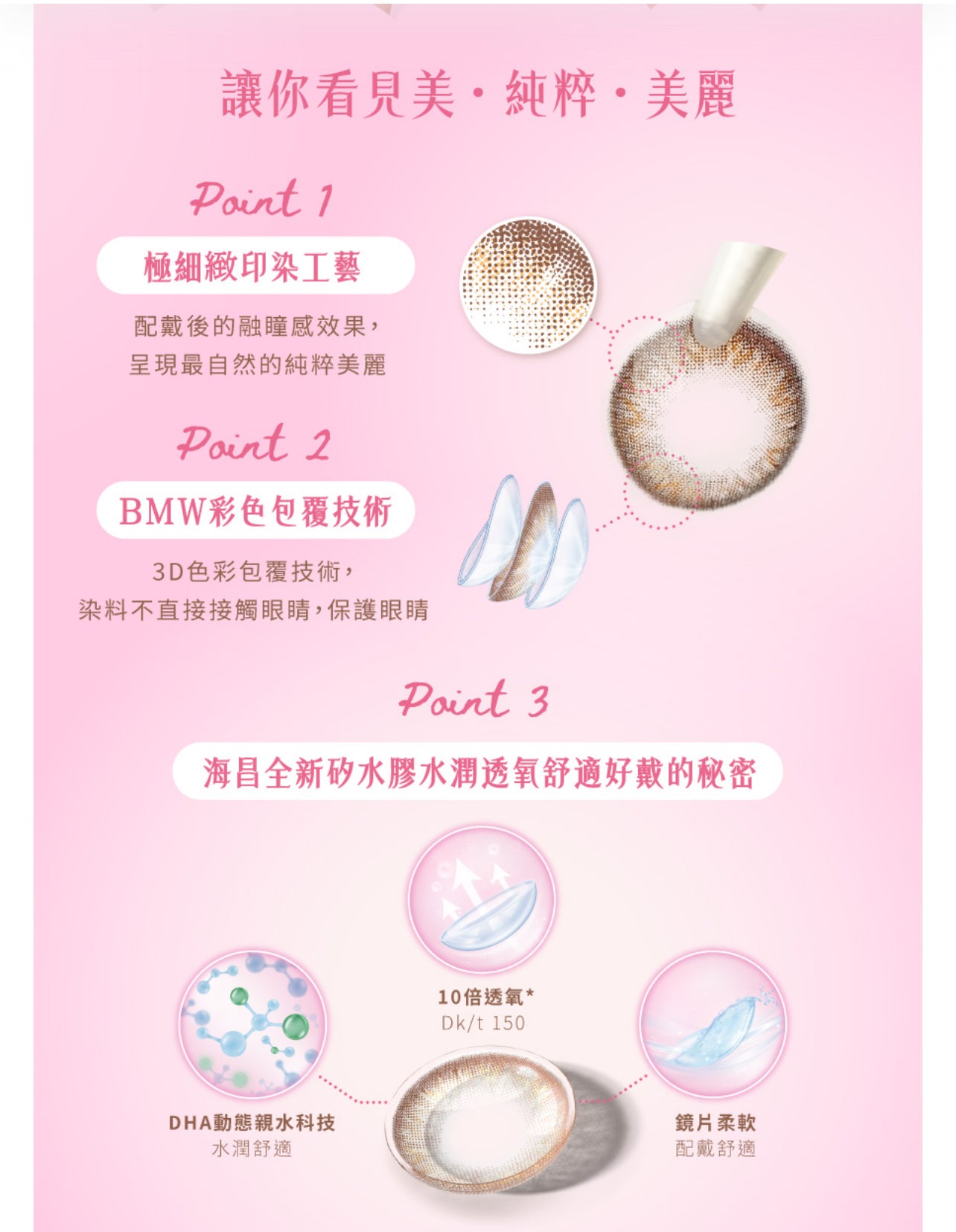 清货【台湾】海昌-纯粹款--隐形眼镜 “日抛”（10片/5对）