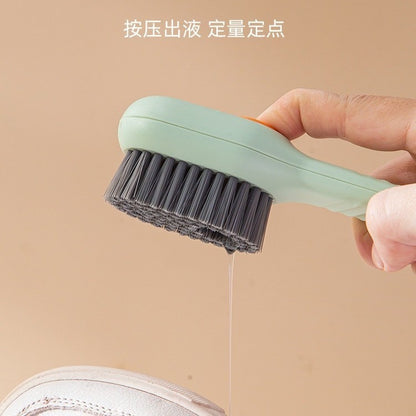 【清货】F31-按压出液鞋刷 软毛清洁