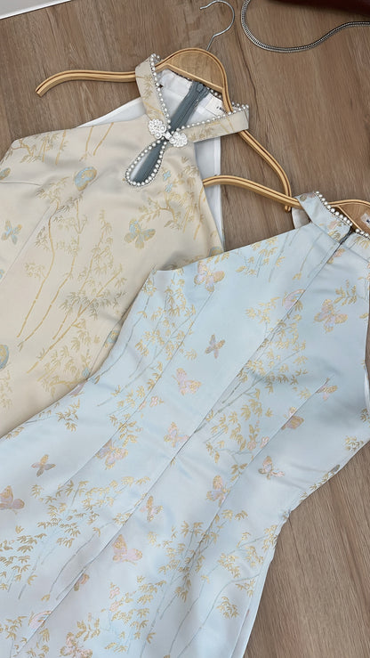 【蝶恋竹】女挂脖 连身裙（现货）