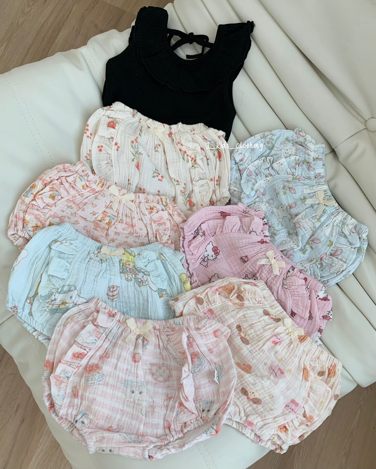J311 棉纱花苞短裤