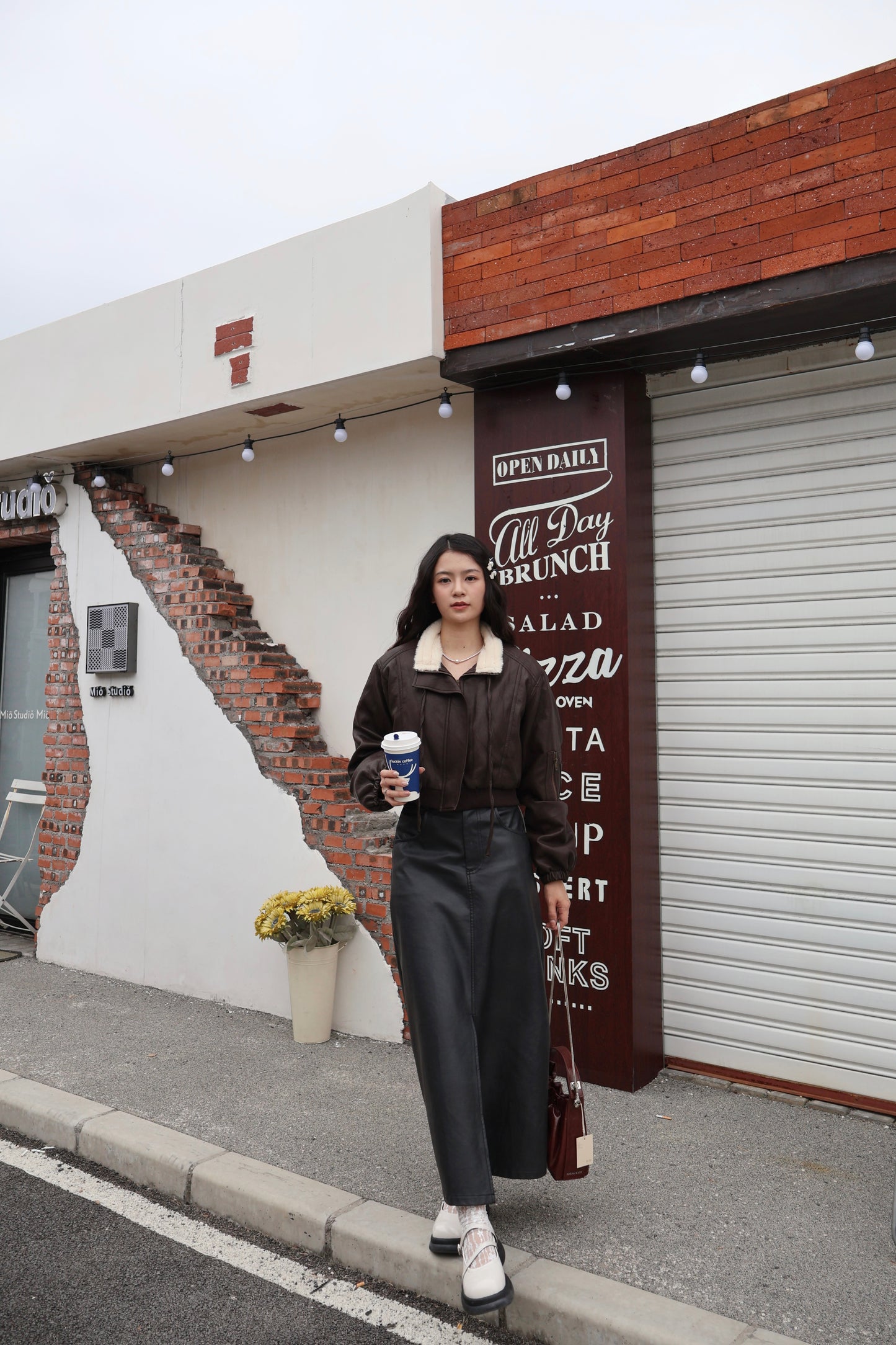 【大折扣】韩系秋冬短款皮衣外套 #082