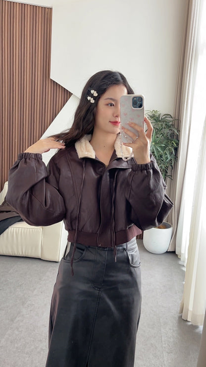 【大折扣】韩系秋冬短款皮衣外套 #082