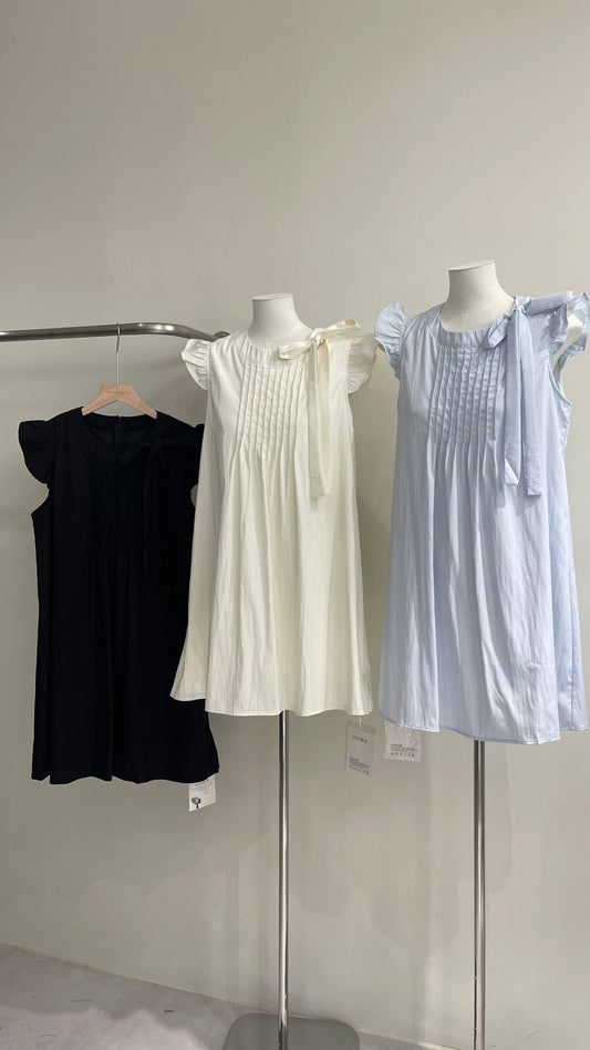 【新品】1692 韩系小飞袖宽松连衣裙