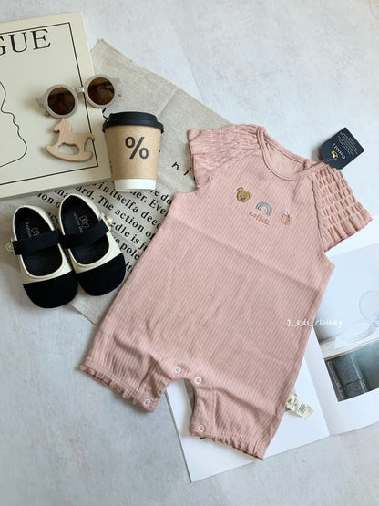 J355 打揽刺绣短袖连体爬服