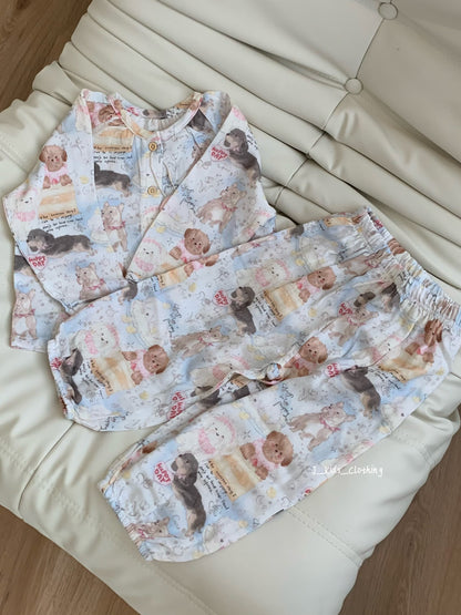 J134 竹纤维长袖睡衣家居服套装