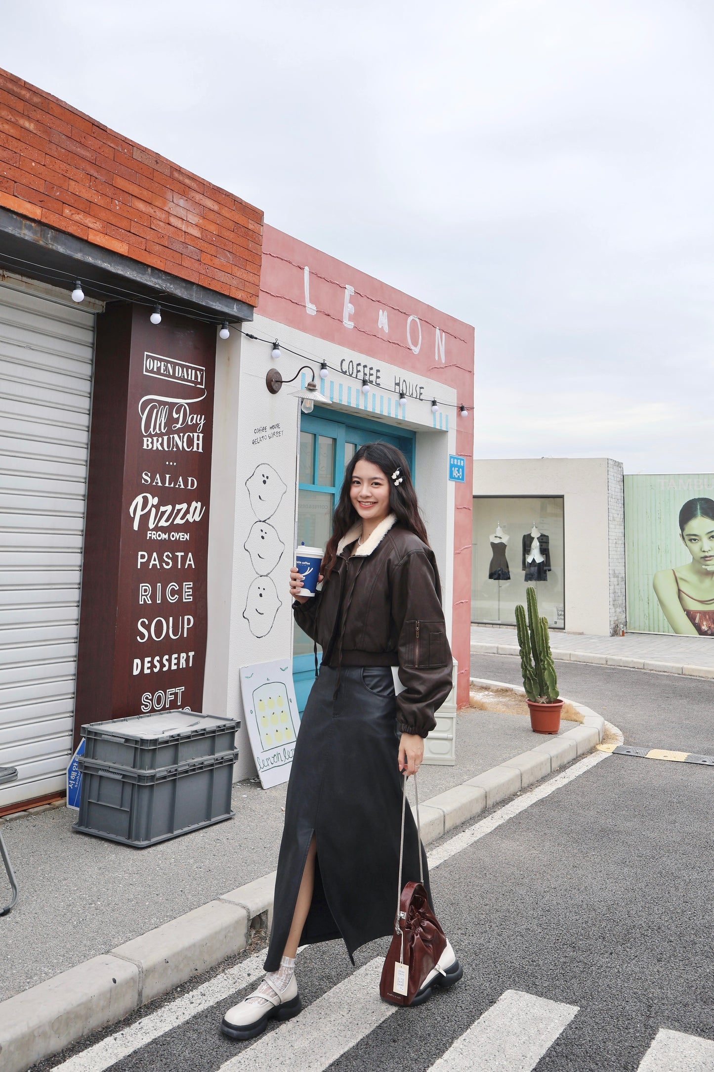 【大折扣】韩系秋冬短款皮衣外套 #082