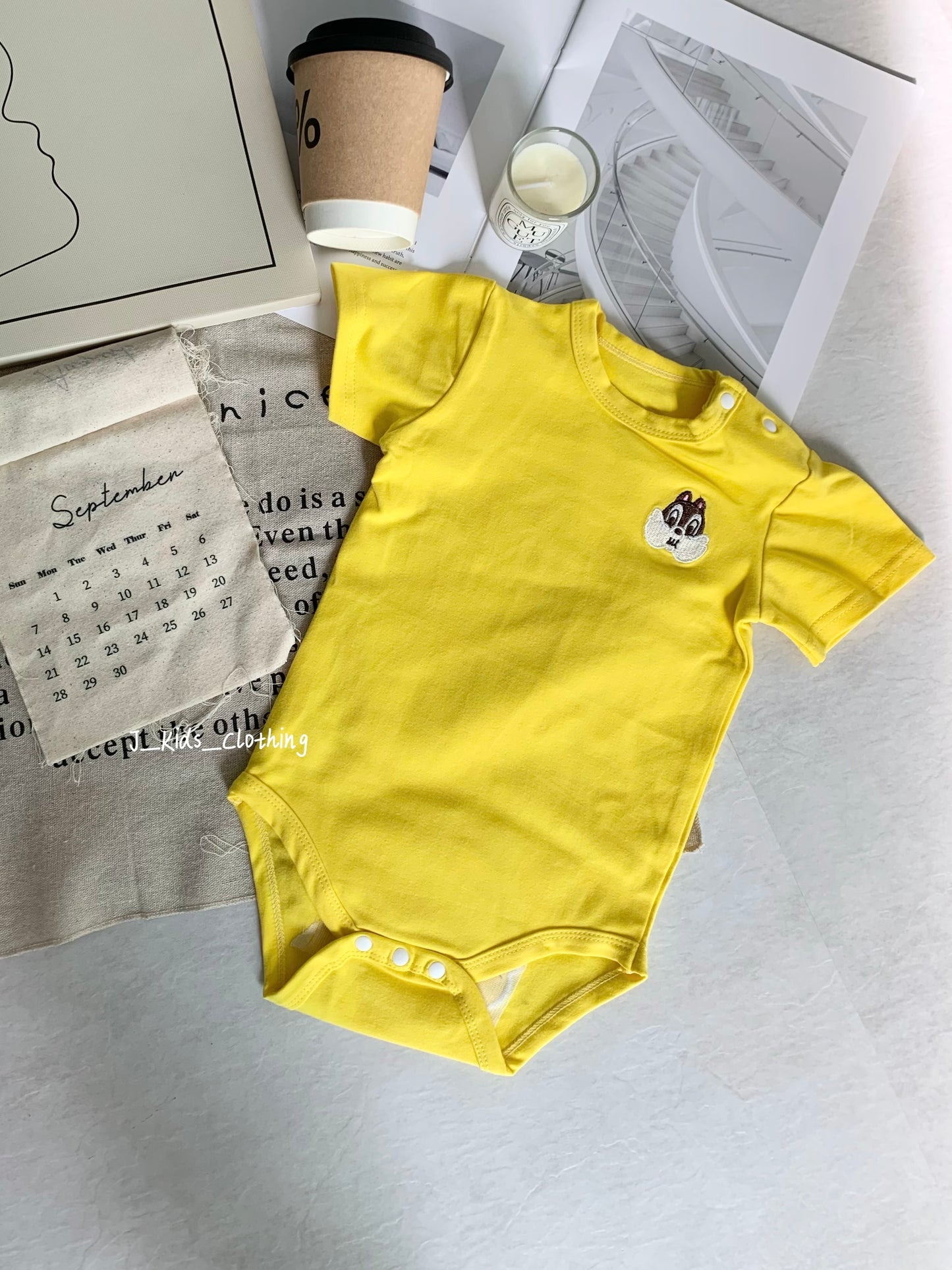 J515 迪士尼刺绣短袖包屁