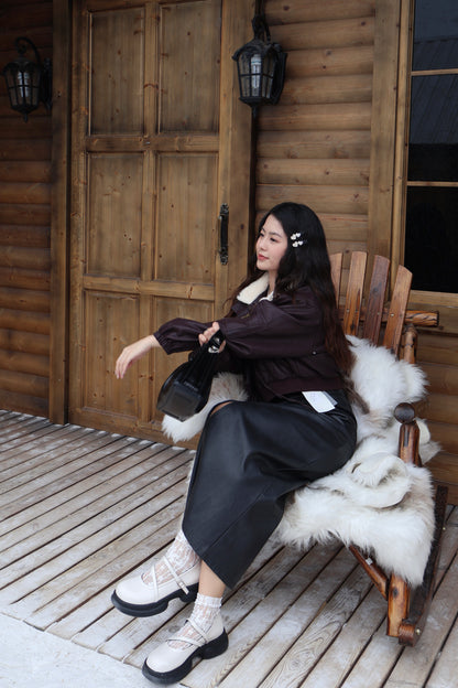 【大折扣】韩系秋冬短款皮衣外套 #082