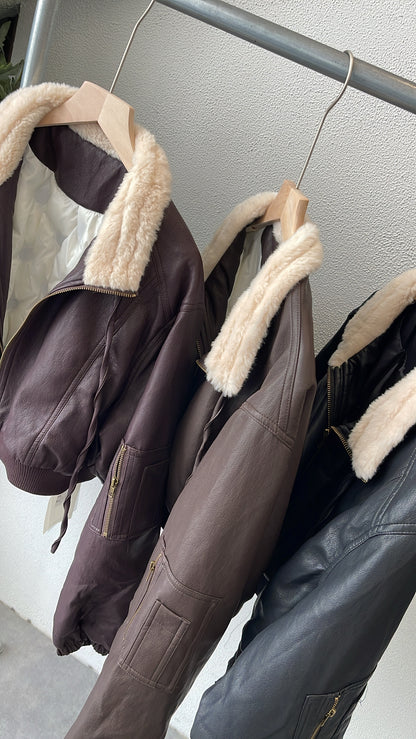 【大折扣】韩系秋冬短款皮衣外套 #082