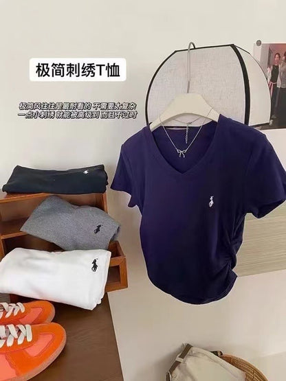 【清货】1505 V领棉质TEE