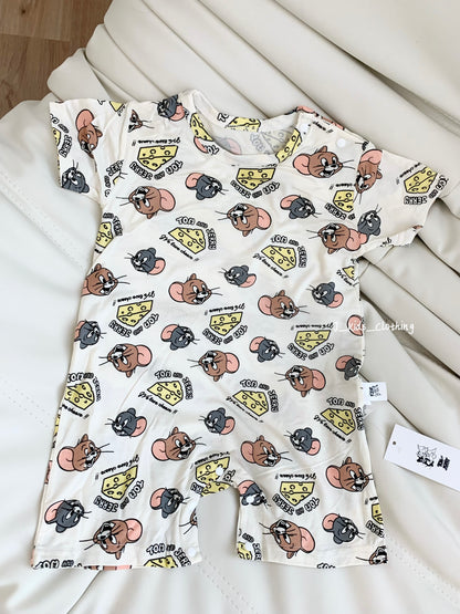 J307 净版卡通短袖平爬