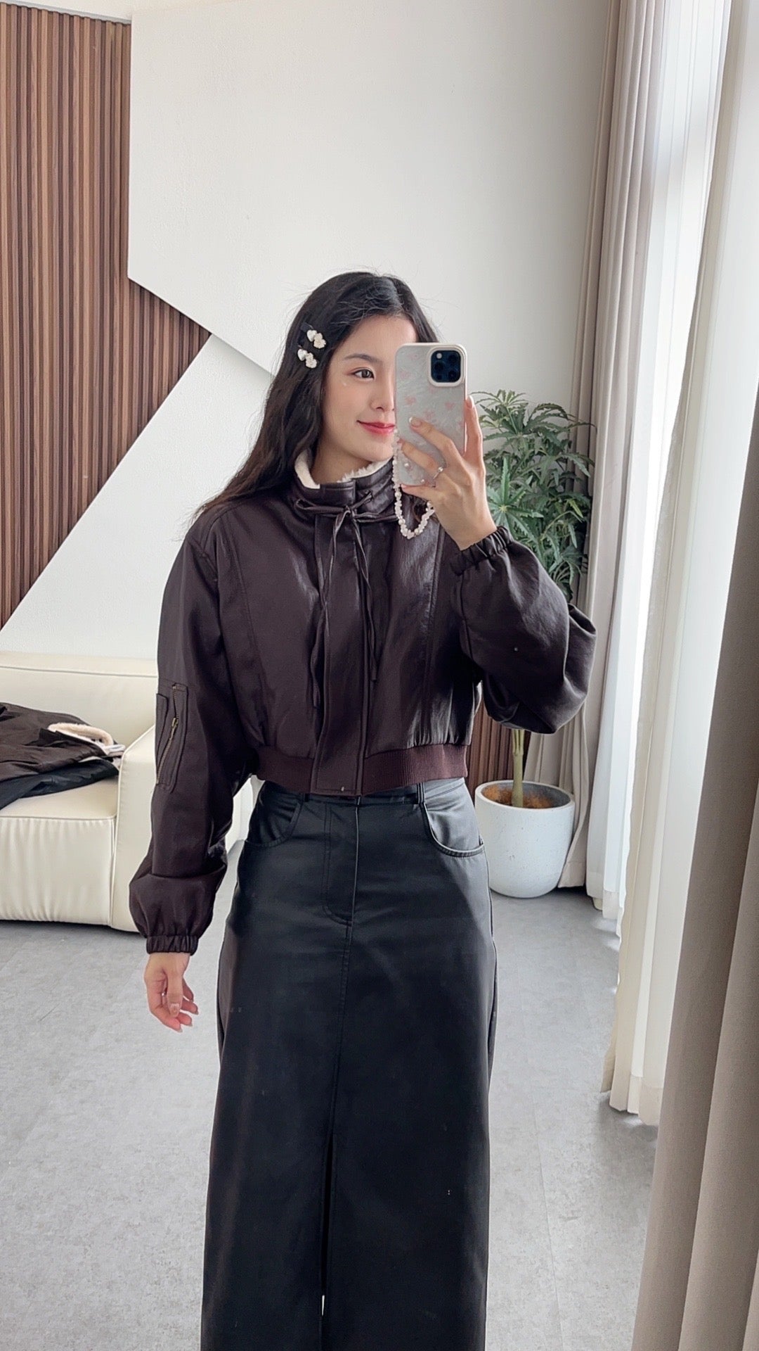 【大折扣】韩系秋冬短款皮衣外套 #082