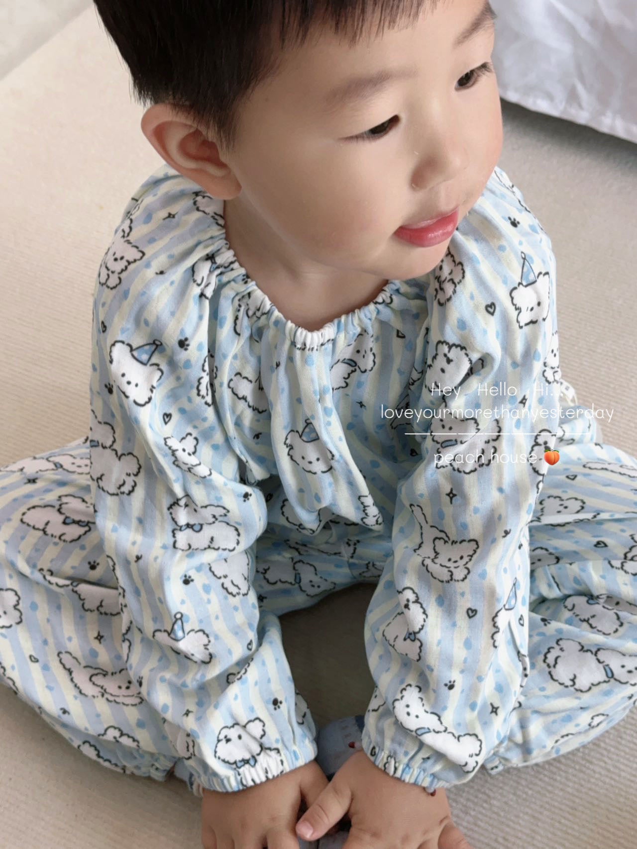 J519 竹纤维圆领长袖长裤家居服套装