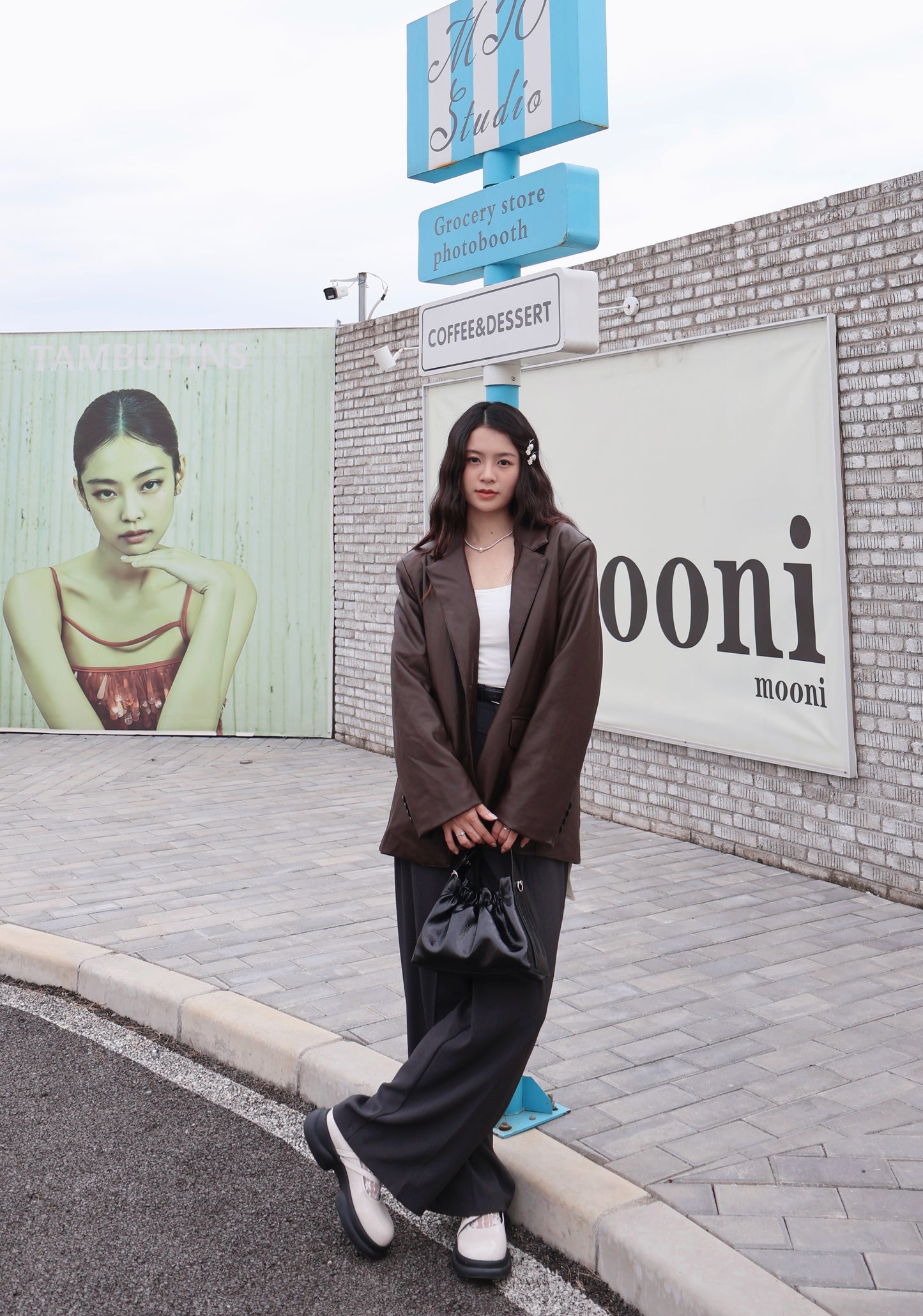 【大折扣】韩系长款皮衣 #9006