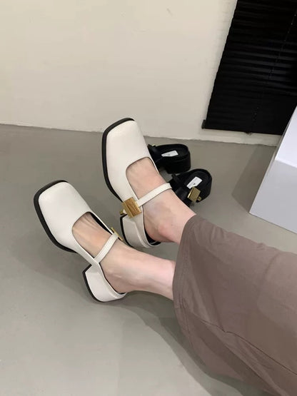 【清货】高跟半拖玛丽珍鞋