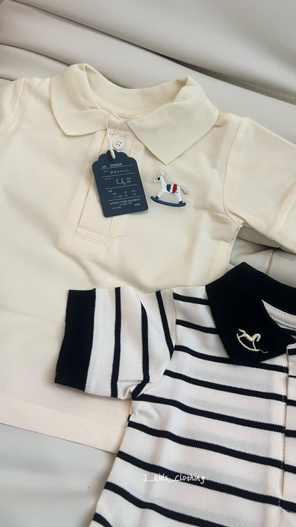 J89 小木马短袖polo上衣