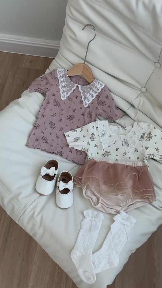 J12 蕾丝假领子碎花上衣